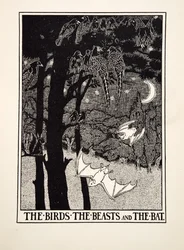 The Birds, the Beasts and the Bat, from A Hundred Fables of Aesop, pub. 1903