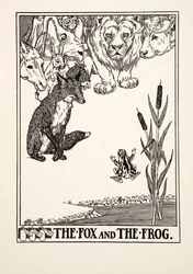 The Fox and the Frog, from A Hundred Fables of Aesop, pub. 1903