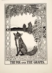 The Fox and the Grapes, from A Hundred Fables of Aesop