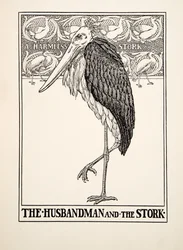 The Husbandman and the Stork, from A Hundred Fables of Aesop