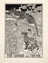 The Leopard and the Fox, from A Hundred Fables of Aesop