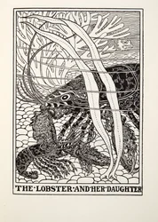 The Lobster and her Daughter, from Fontaine Fables, pub. 1905