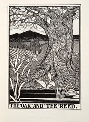The Oak and the Reed, from Fontaine Fables