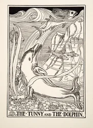 The Tunny and the Dolphin, from A Hundred Fables of Aesop
