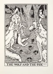 The Wolf and the Fox, from Fontaine Fables, pub. 1905