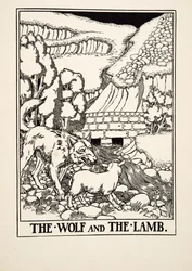 The Wolf and the Lamb, from A Hundred Fables of Aesop, pub.1903