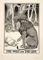 The Wolf and the Lion, from A Hundred Fables of Aesop