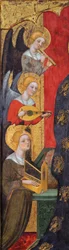Madonna with Angels Playing Music (detail), ca 1380