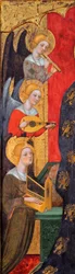 Madonna with Angels Playing Music (Detail) by Pere Serra (active around 1357-1406)