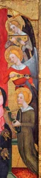 Madonna with Angels Playing Music (Detail) by Pere Serra (active around 1357-1406)
