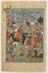 Battle scene from a Shahnama
