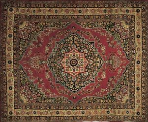 Close-up of a Tabriz Haji Jalili carpet, Iran