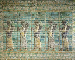 Frieze of archers, from the Palace of Darius the Great (548-486 BC) at Susa, Iran, Achaemenid Period, c. 500 BC