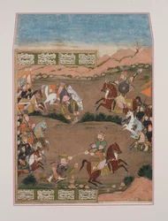 Kay-Khusrau Shoots Qara Khan, from the Shahnama
