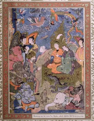 King Solomon and the Queen of Sheba, after an original miniature