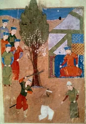 Representation of Chaghtai Khan on His Throne (Jami al-Tawarikh)