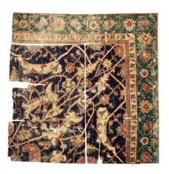 Tabriz Medallion Carpet Fragment