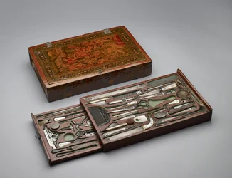 Tool kit depicting the Holy Family, c.1830