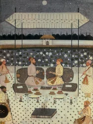 Two Moghul Princes Conversing at Night