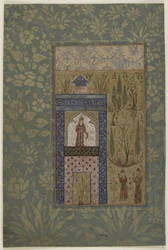 Two youths before a princess at a window, c.1417-18