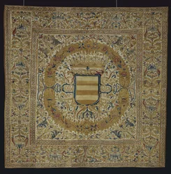 Large Hanging with Crown and Escutcheon