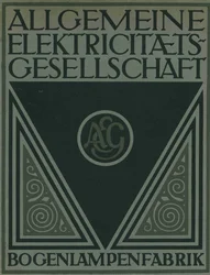 Title page of an AEG product brochure