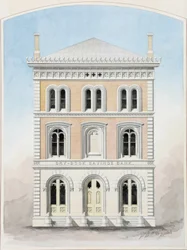 Dry Dock Savings Bank, New York City, New York, Competition Design Drawing