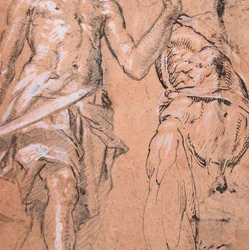 Two Studies of a Standing Man with a Sword Alexander the Great (detail)