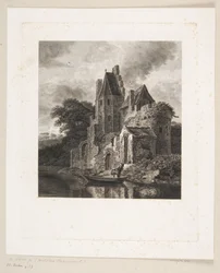 Castle Ruin by a River