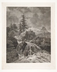 Landscape with Waterfall