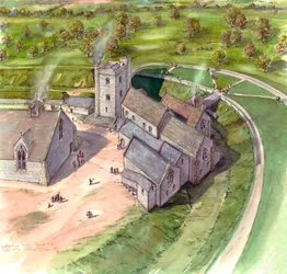 Ludgershall Castle, late 14th century, c1990-2010