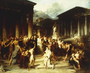 A Gathering Before the Temple
