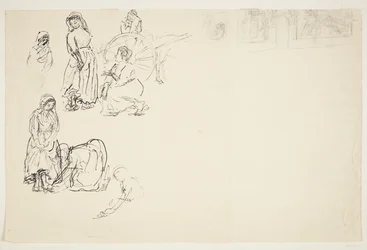 Sheet with Studies from an Italian Market