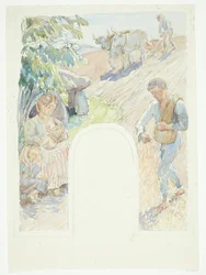 Agriculture. Draft for a Planned Fresco in Faaborg