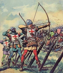 English Bowmen at The Battle Of Crecy