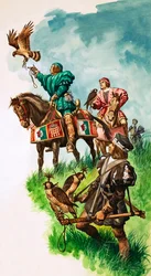 King Henry VII Releasing His Falcon While Hunting
