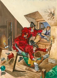 The Bow Street Runners Apprehend Two Robbers as They Divide Their Spoils in a Garret
