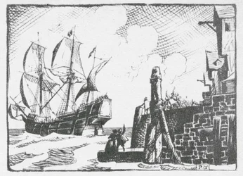 The Mayflower Setting Out from Southampton in 1620