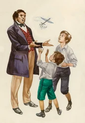 The Wright Brothers as Boys, Given a Toy Plane by Their Father