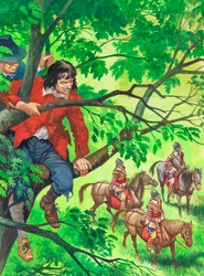 The future King Charles II hiding in the Boscobel oak