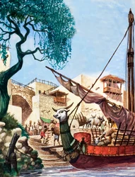 Unloading a Trading Boat