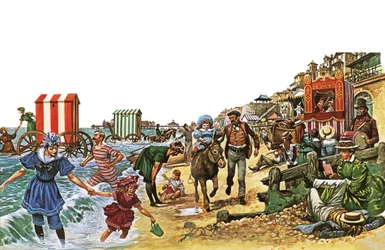 Victorian Beach Scene