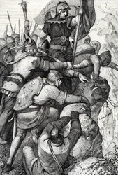 The Troops of Otto I of Bavaria Near Verona in Italy, 1155