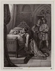 Margaret of Sicily leaving her sons