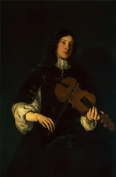 A Man Playing a Violin