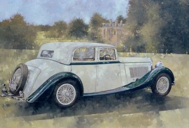 The Green and White Bentley at Althorp