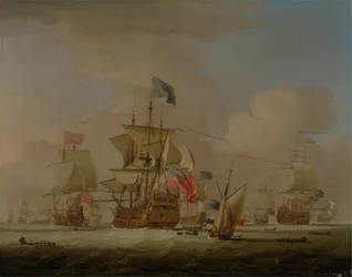 British Men-of-War and a Sloop
