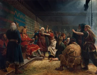 Haakon the Good and Farmers at the Sacrifice of Cage