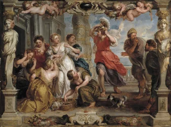 Achilles Discovered by Ulysses Among the Daughters of Lycomedes at Skyros, 1630-1635