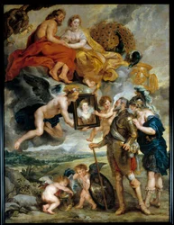 Cycle des Medicis: The King of France Henry IV Receives the Portrait of Marie de Medicis